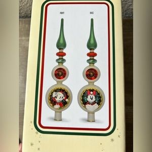 Disney Mickey &‎ Minnie double sided Christmas Tree Topper Disney holidays